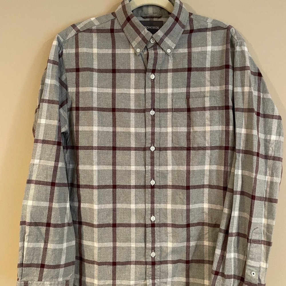 Bonobos Slim Fit Grey and Maroon